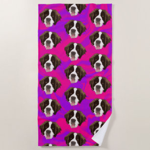 Saint Bernard Beach Towel