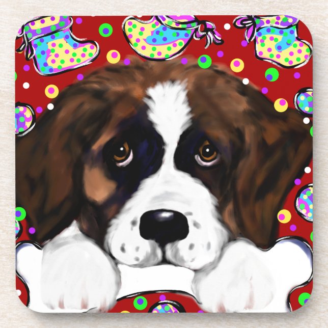 Saint Bernard Beverage Coaster (Front)