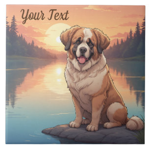 Saint Bernard by Lake Ceramic Tile