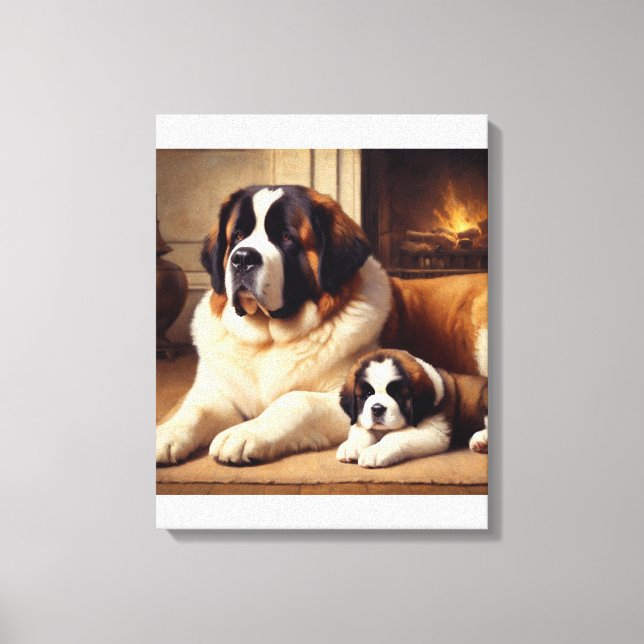 saint bernard  canvas print (Front)