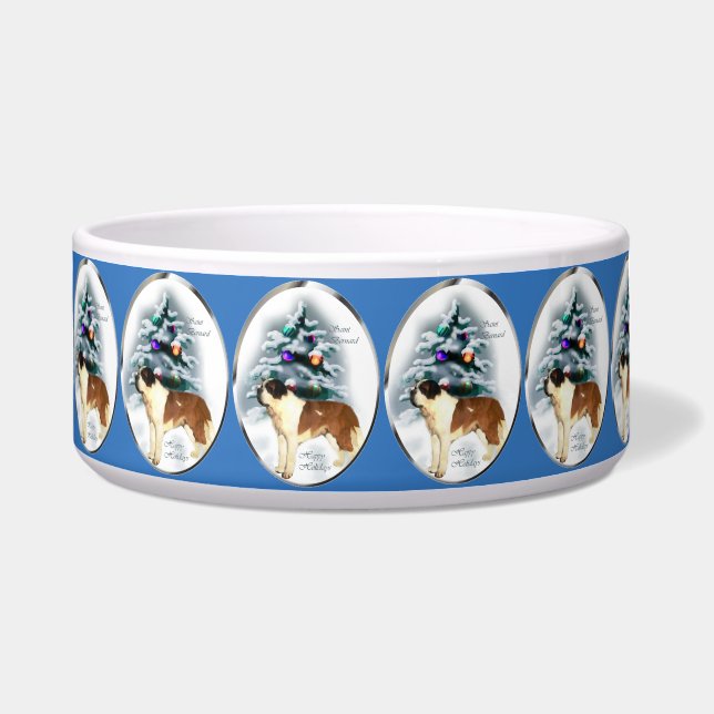 Saint Bernard Christmas  Bowl (Front)