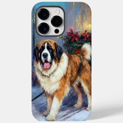 Saint Bernard Christmas Festive Season  Case-Mate iPhone 14 Pro Max Case