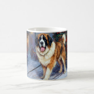 Saint Bernard Christmas Festive Season Coffee Mug