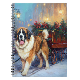 Saint Bernard Christmas Festive Season Notebook
