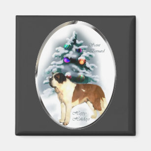 Saint Bernard Christmas Gifts Magnet