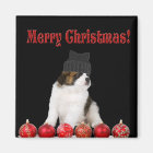 Saint Bernard Christmas Magnet