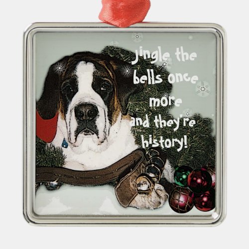 Saint Bernard Christmas Ornament