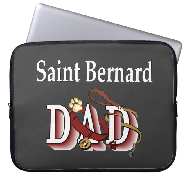 Saint Bernard Dad Gifts Laptop Sleeve (Front)