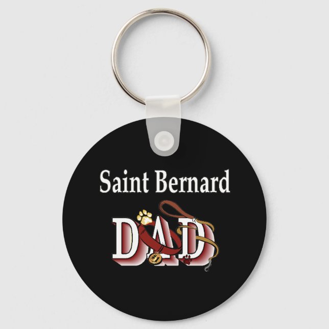 saint bernard dad Keychain (Front)