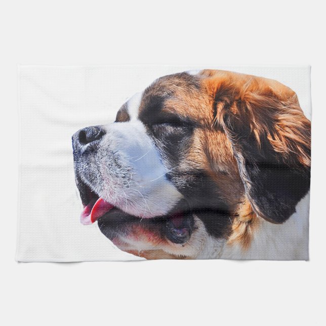 "Saint Bernard" design kitchen towels (Horizontal)