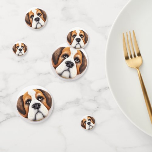 Saint Bernard Dog 3D Inspired Confetti