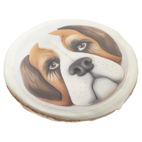 Saint Bernard Dog 3D Inspired Sugar Cookie