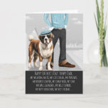 Saint Bernard Dog and Dad Funny Father's Day Holiday Card