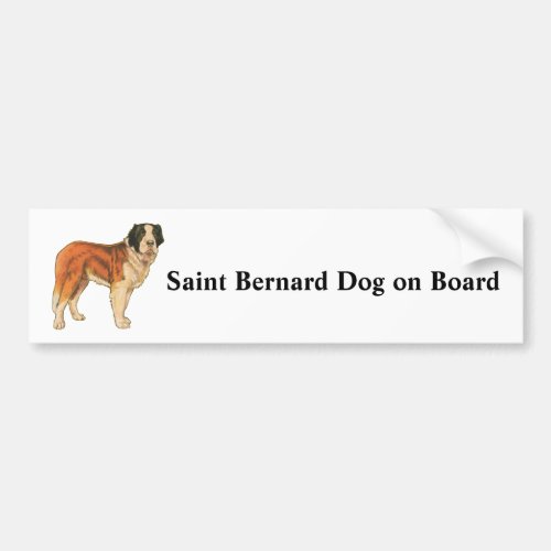 Saint Bernard dog beautiful bumper sticker