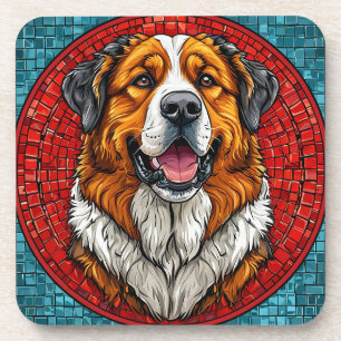 Saint Bernard dog Beverage Coaster