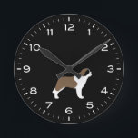 Saint Bernard Dog Breed Clock<br><div class="desc">A cool Saint Bernard wall clock for home or office. Makes a perfect gift for any Saint lover. Check out Jenn’s Doodle World for even more cute animals decorative clocks and home decor.</div>