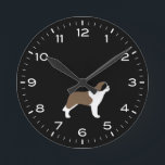 Saint Bernard Dog Breed Clock<br><div class="desc">A cool Saint Bernard wall clock for home or office. Makes a perfect gift for any Saint lover. Check out Jenn’s Doodle World for even more cute animals decorative clocks and home decor.</div>