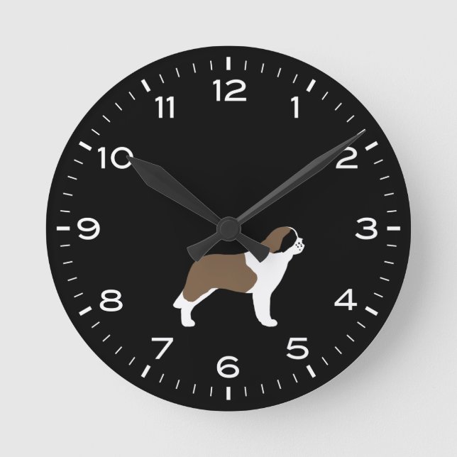 Saint Bernard Dog Breed Clock (Front)
