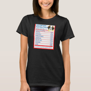 Saint Bernard Dog Breed Owner Funny Nutrition Fact T-Shirt