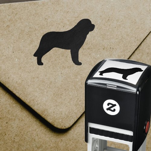 Saint Bernard Dog Breed Silhouette Self_inking Stamp