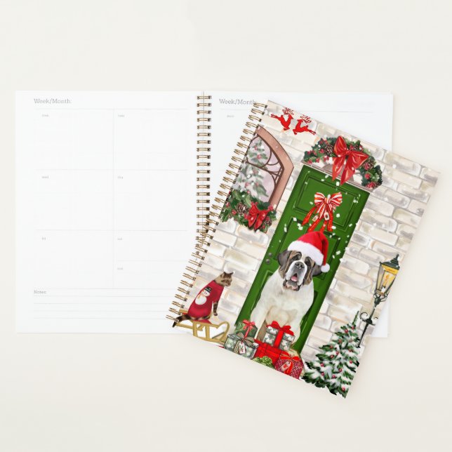Saint Bernard Dog Christmas  Planner (Display)