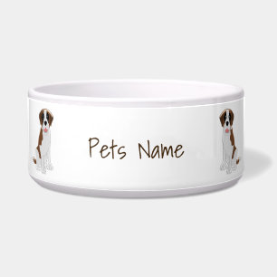 Saint Bernard Dog Design Pet Food Bowl