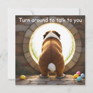 Saint Bernard dog - Easter Holiday Card