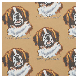 saint bernard dog fabric