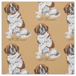 saint bernard dog fabric