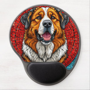 Saint Bernard dog Gel Mouse Pad