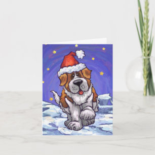 Saint Bernard Dog Holiday Card