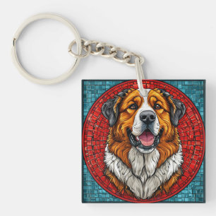 Saint Bernard dog Keychain