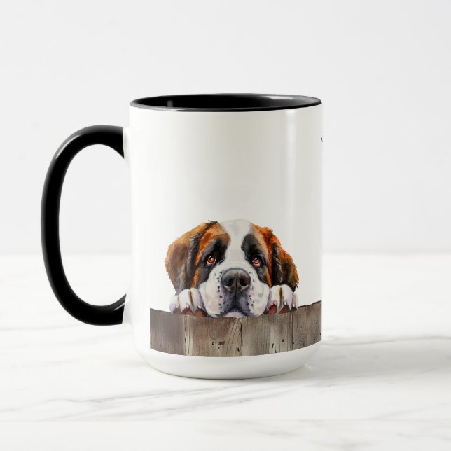 Saint Bernard Dog Mug (Left)