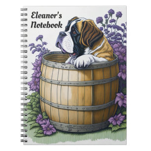 Saint Bernard Dog Personalized Notebook