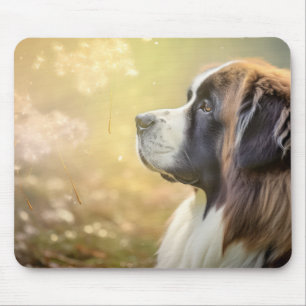 Saint Bernard Dog Pet Animal Tranquil Mouse Pad