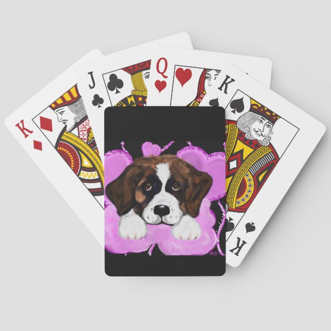SAINT BERNARD DOG  POKER CARDS (Back)