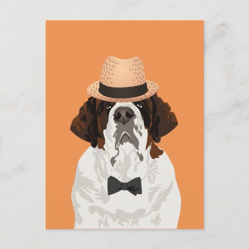 Saint Bernard Dog Postcard for Dog Lovers