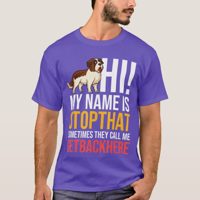 Saint Bernard Dog Puppies Owner Lover _12 T-Shirt (Front)