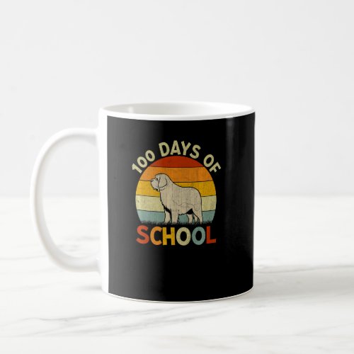 Saint Bernard Dog Retro Girls Teachers 100th Day o Coffee Mug