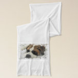 Saint Bernard Dog Scarf<br><div class="desc">Saint Bernard resting his heavy head in the snow.</div>