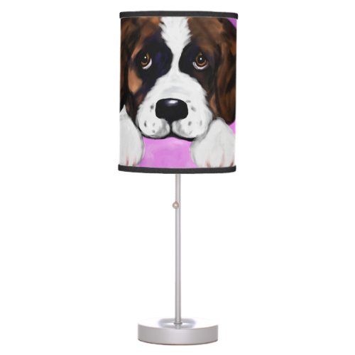 SAINT BERNARD DOG  TABLE LAMP