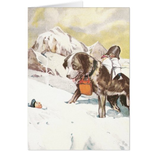 Saint Bernard Dog to the Rescue Cards (Front)