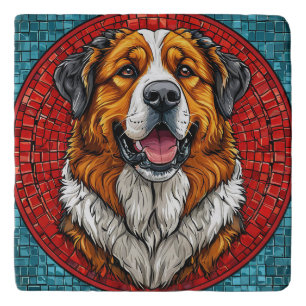Saint Bernard dog Trivet