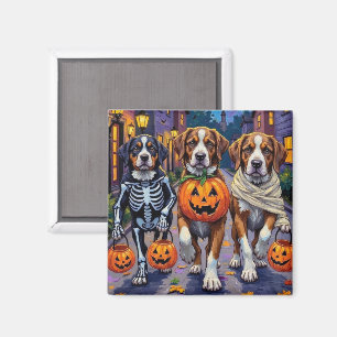 Saint Bernard Dogs in Halloween Costumes Magnet