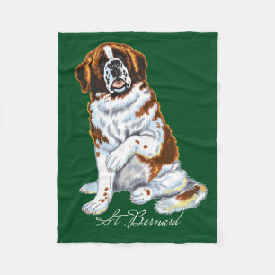 saint bernard fleece blanket