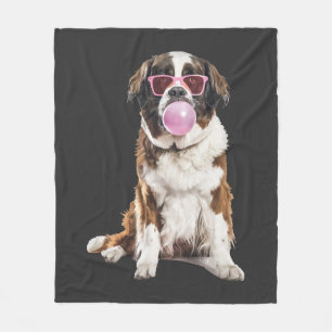 Saint Bernard Fleece Blanket