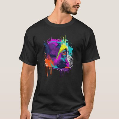 Saint Bernard For Dog Colorful T-Shirt