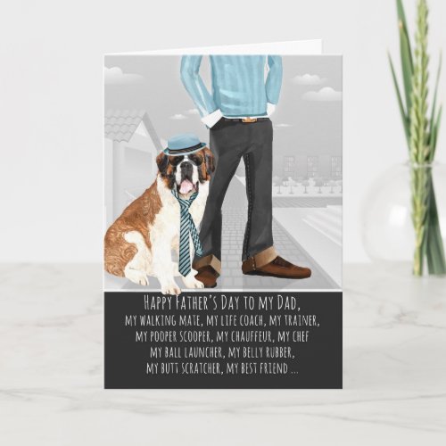 Saint Bernard from the Dog Fathers Day Card