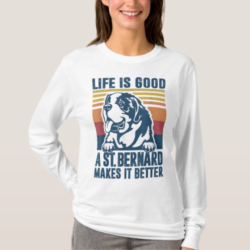 Saint Bernard Gifts For Women Men Dog Mom Dad St B T_Shirt