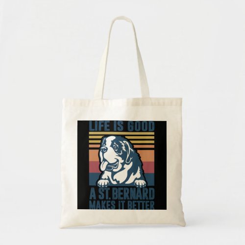 Saint Bernard Gifts For Women Men Dog Mom Dad St B Tote Bag